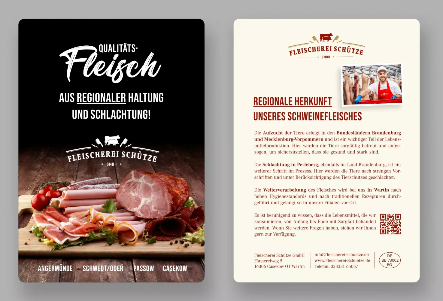 Regionale Haltung und Schlachtung der Fleischerei Schütze