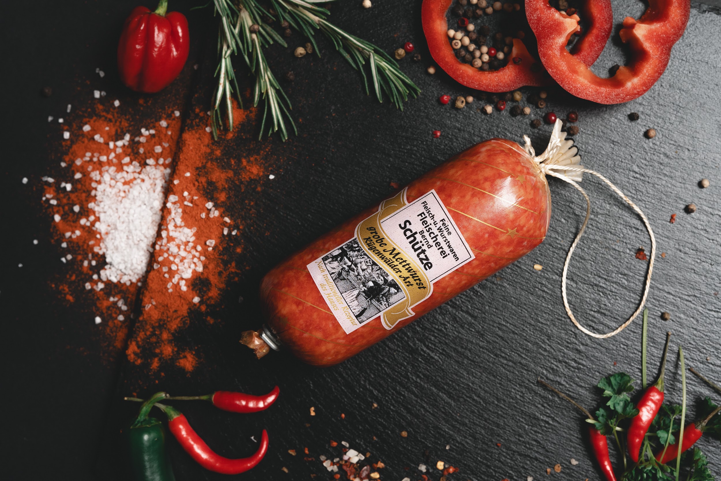 Grobe Mettwurst Rügenwalder Art