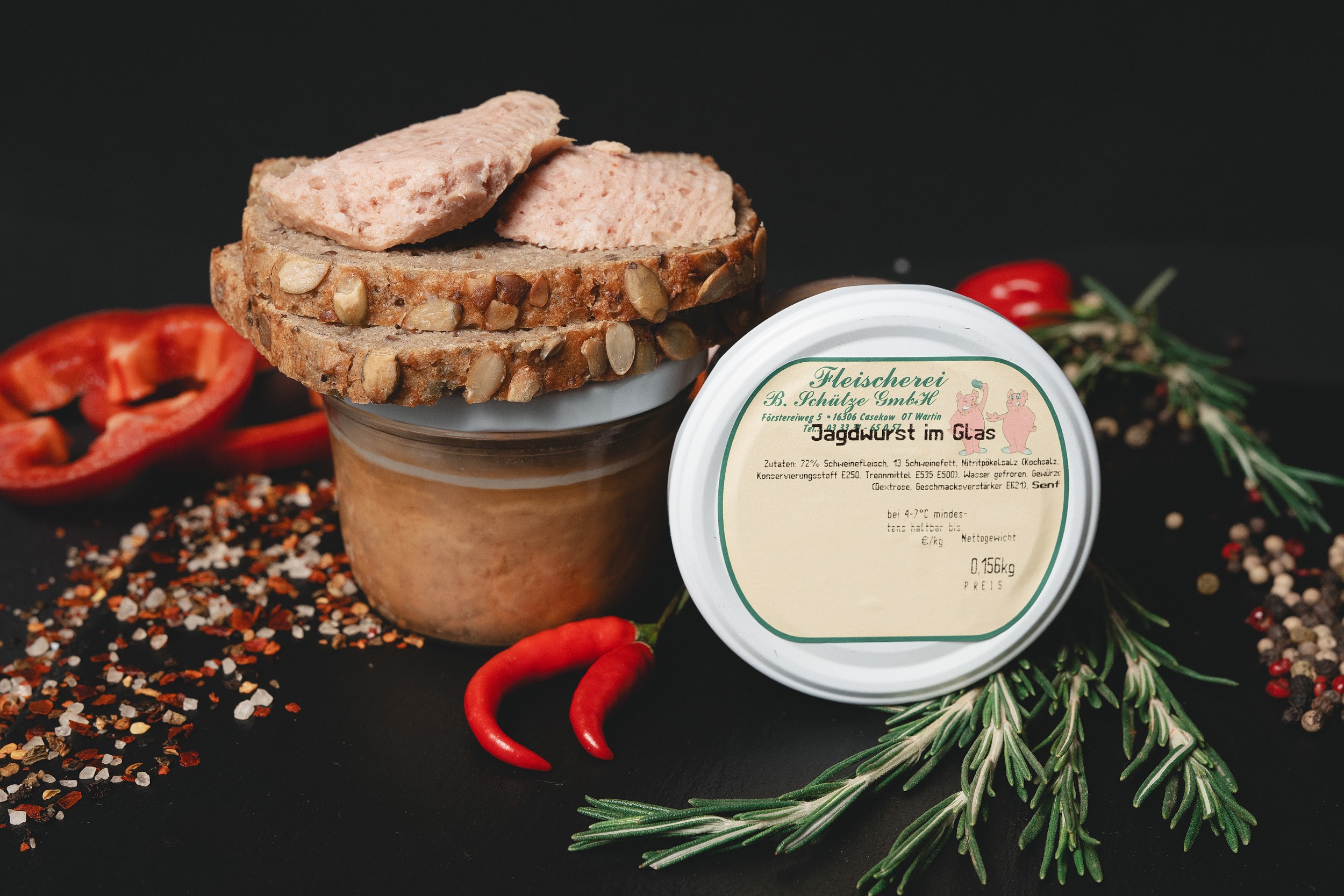 Jagdwurst im Glas