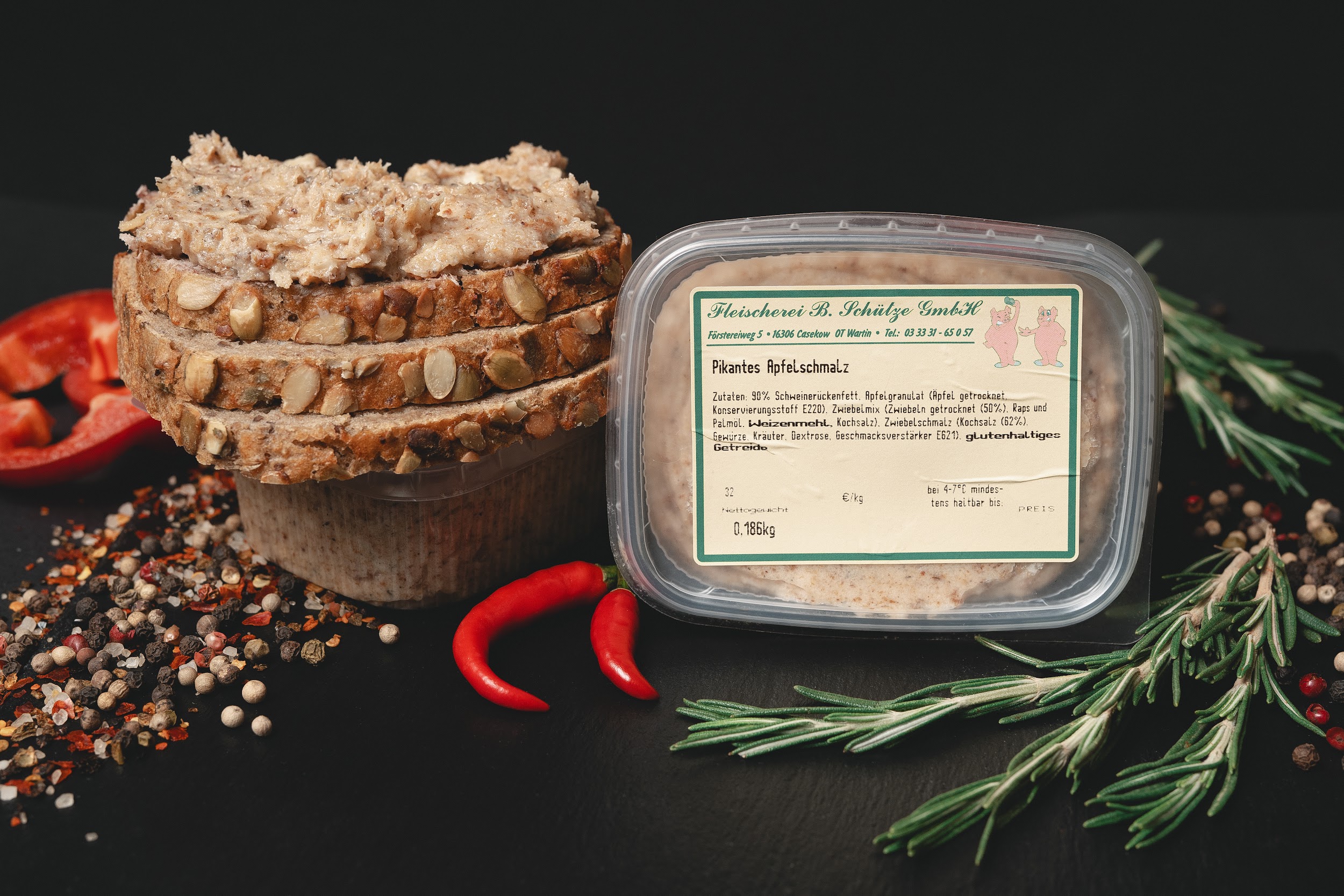 Pikantes Apfelschmalz