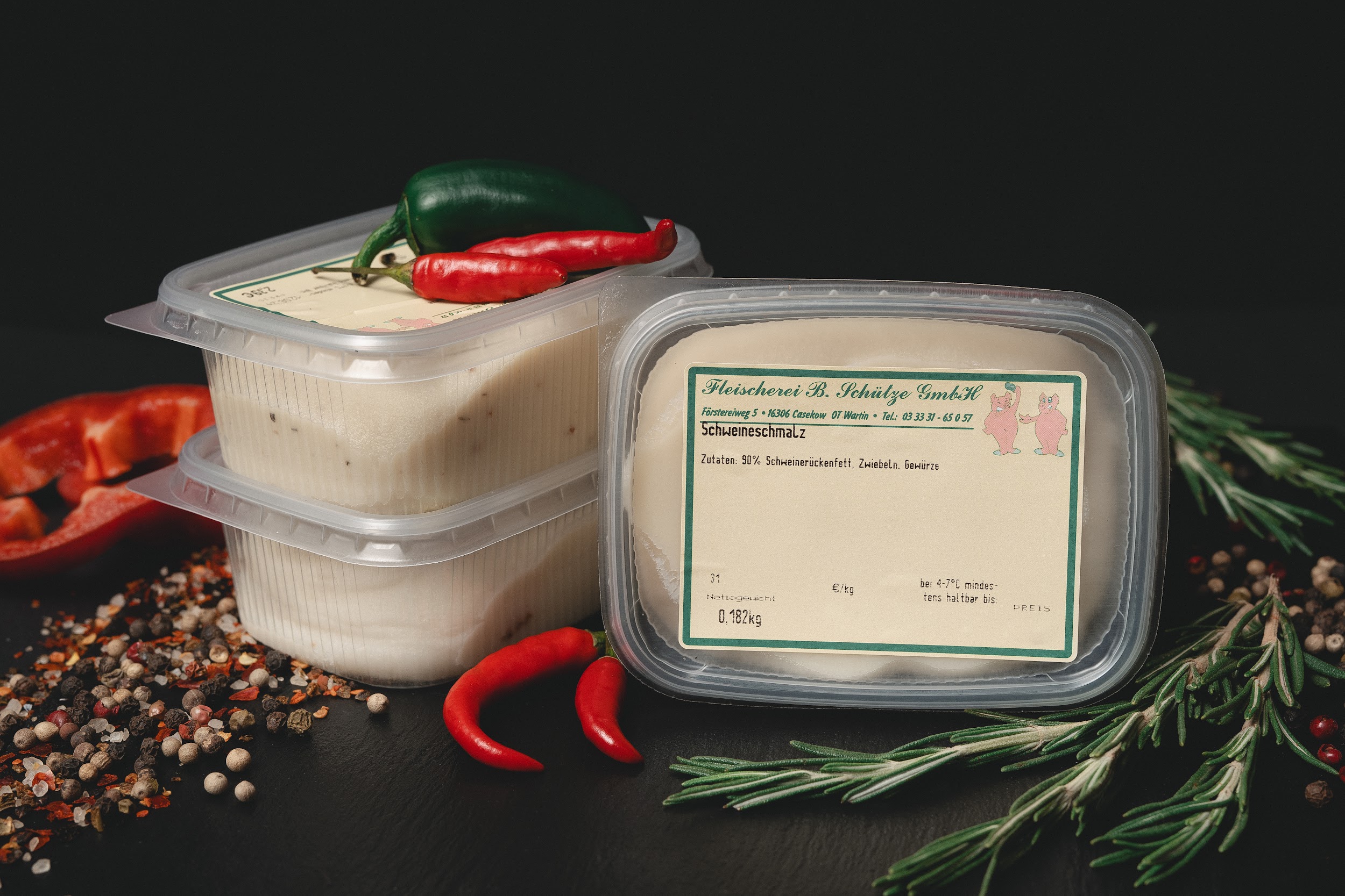 Schweineschmalz von der Fleischerei Schütze